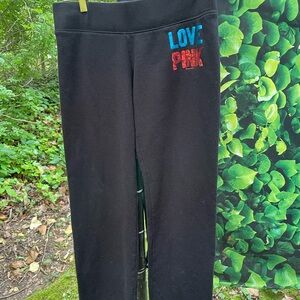 Victoria's Secret PINK w 5th & Ocean Marlins Black Leggings w Sequins S